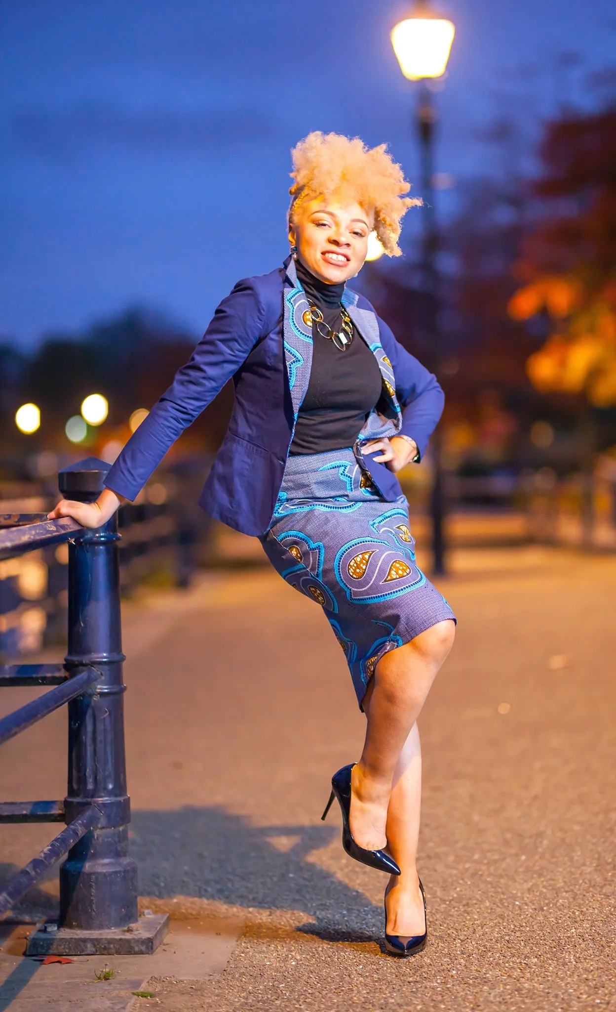 African Print Pencil Skirt and Blazer - Krobea