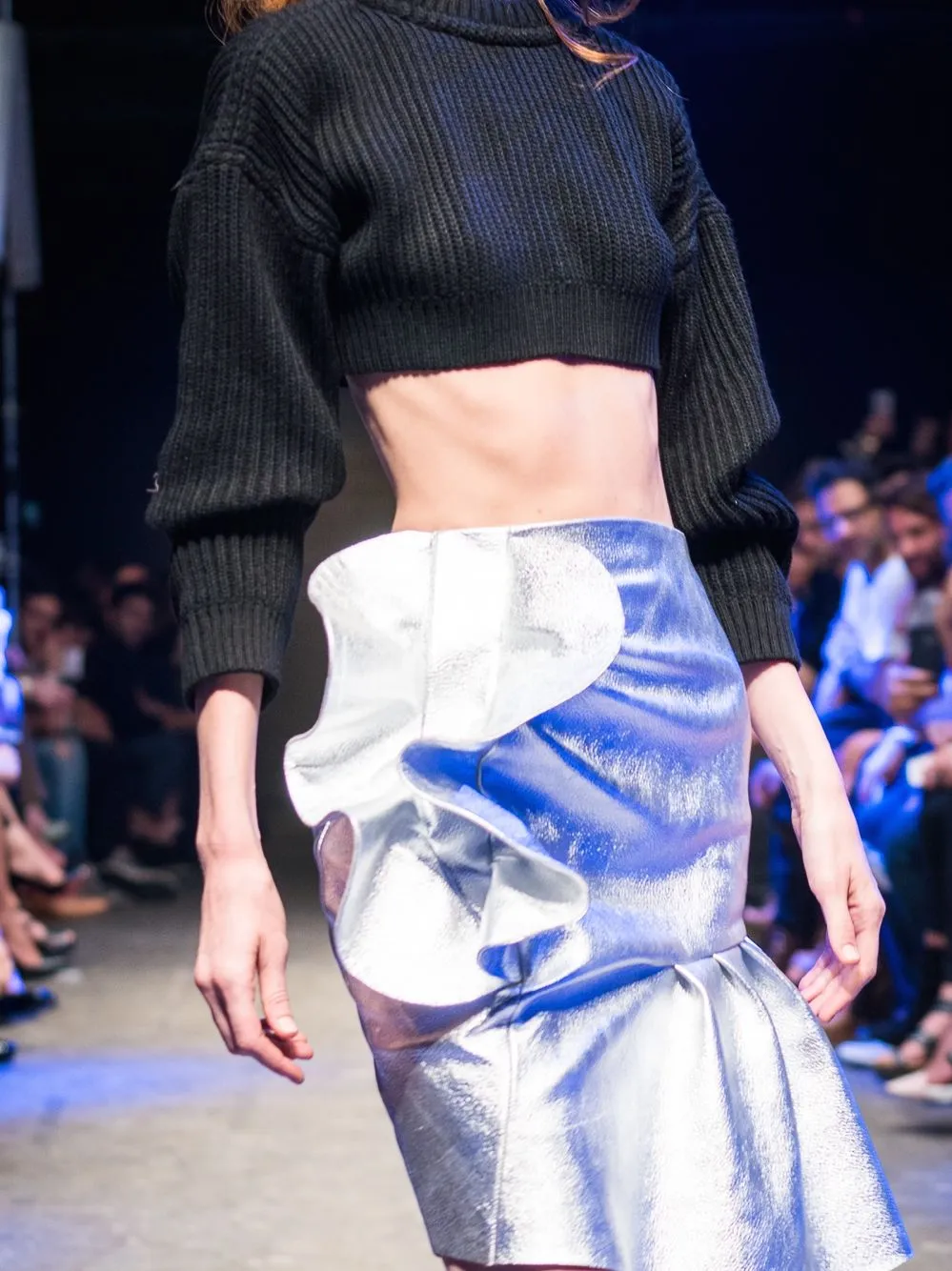 Asymmetric Leather Skirt