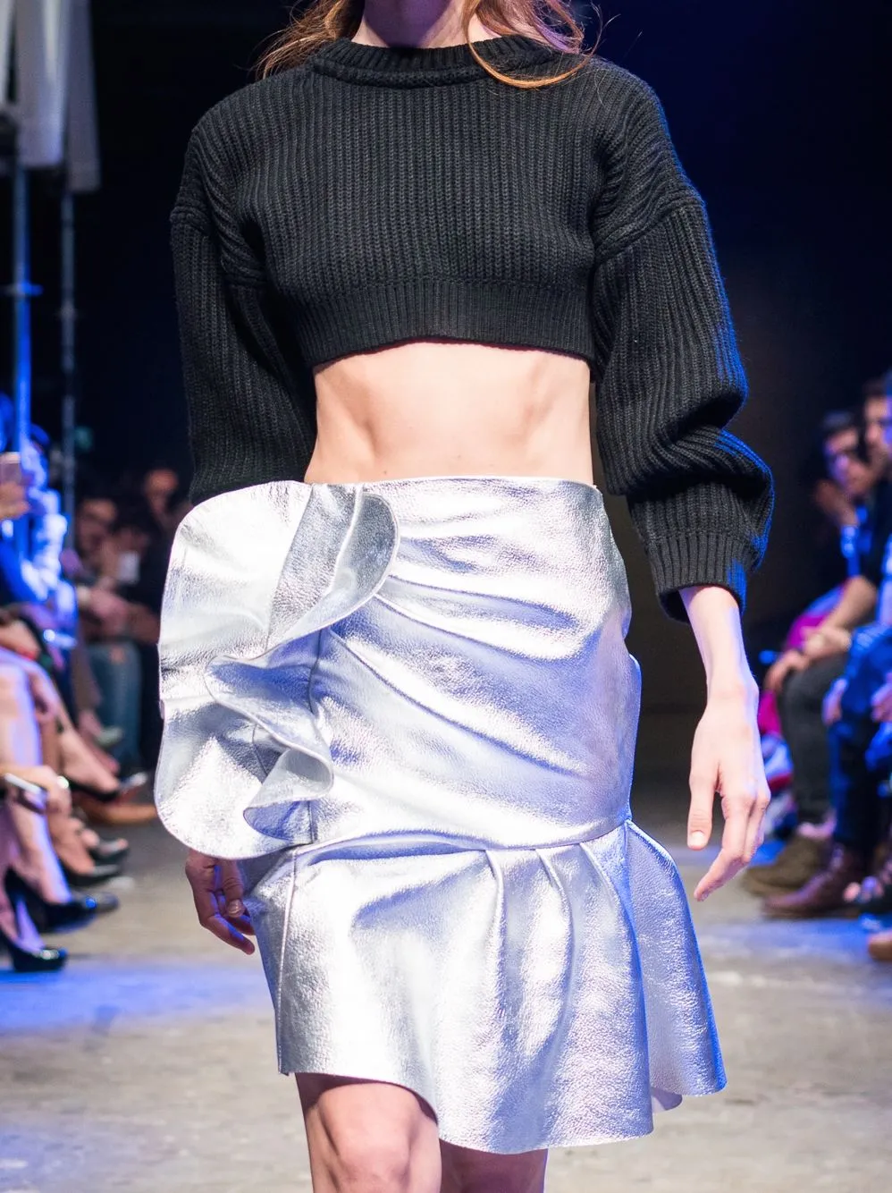 Asymmetric Leather Skirt