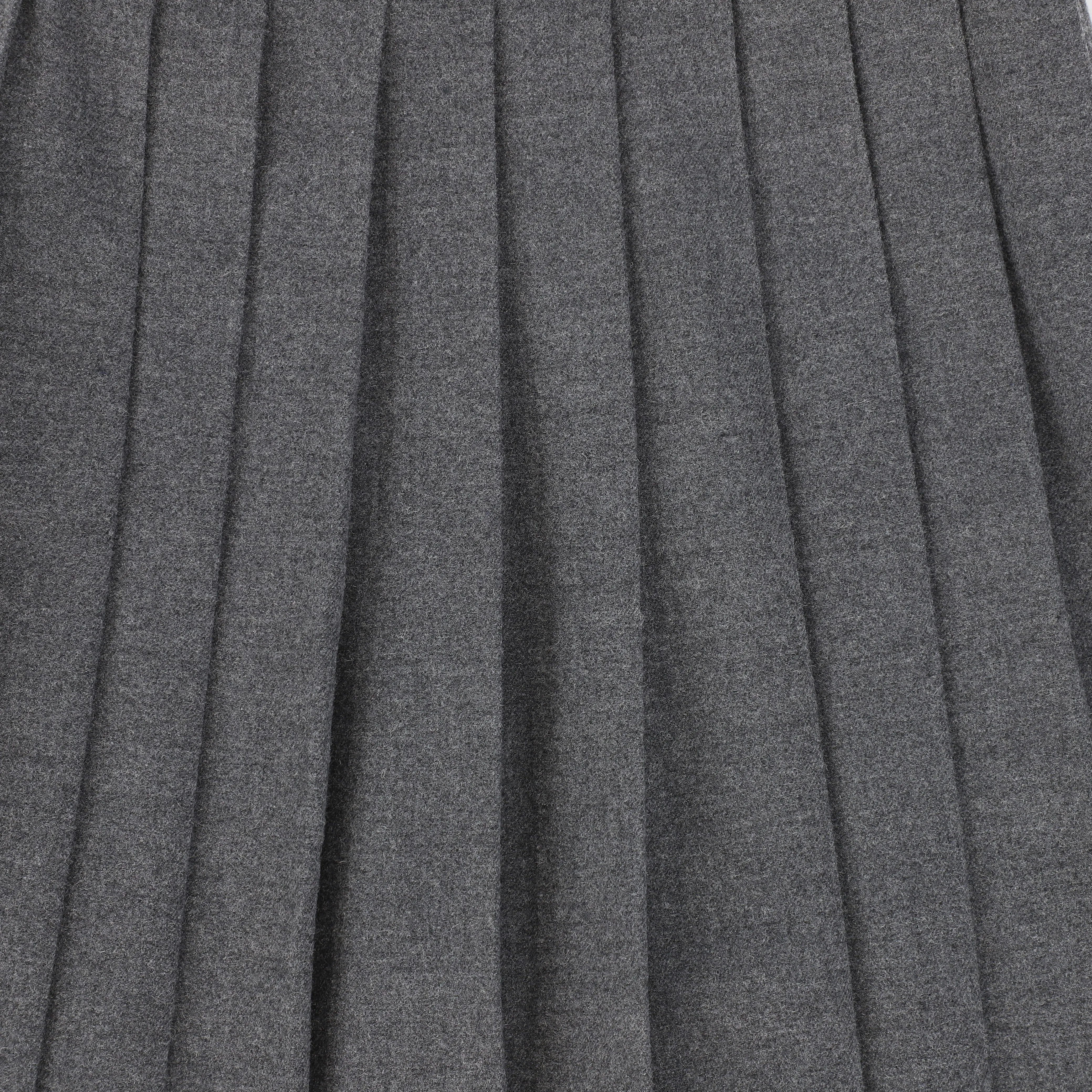 Bamboo Heather Gray Wool Pleated Skirt