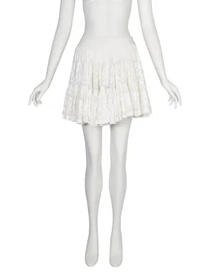 Betsey Johnson Punk Label Vintage White Lace Mini Skirt