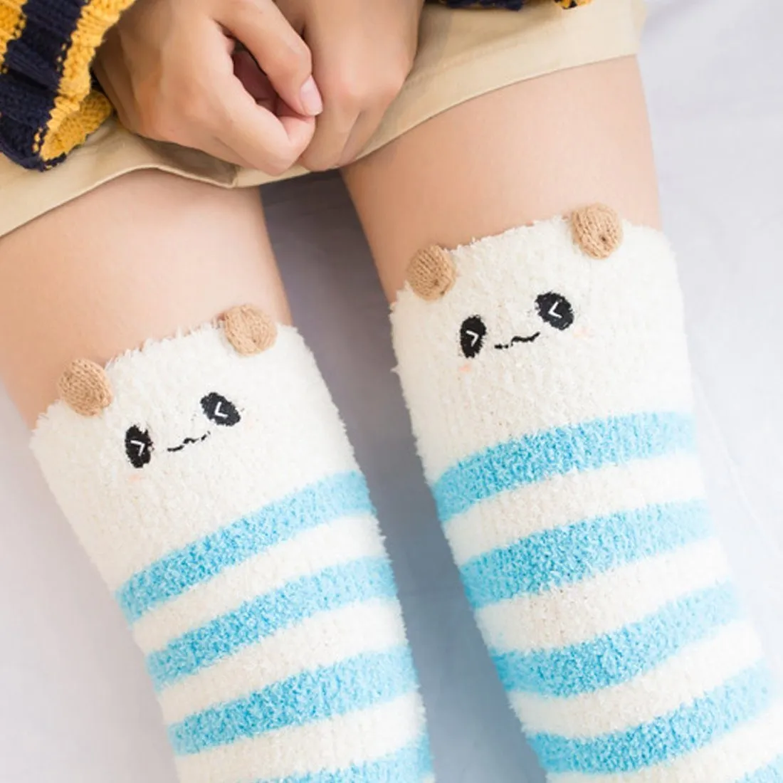 Blue Panda Thigh Highs