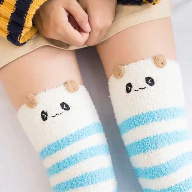 Blue Panda Thigh Highs