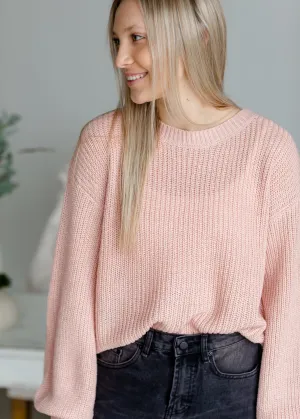 Blush Puff Sleeve Sweater