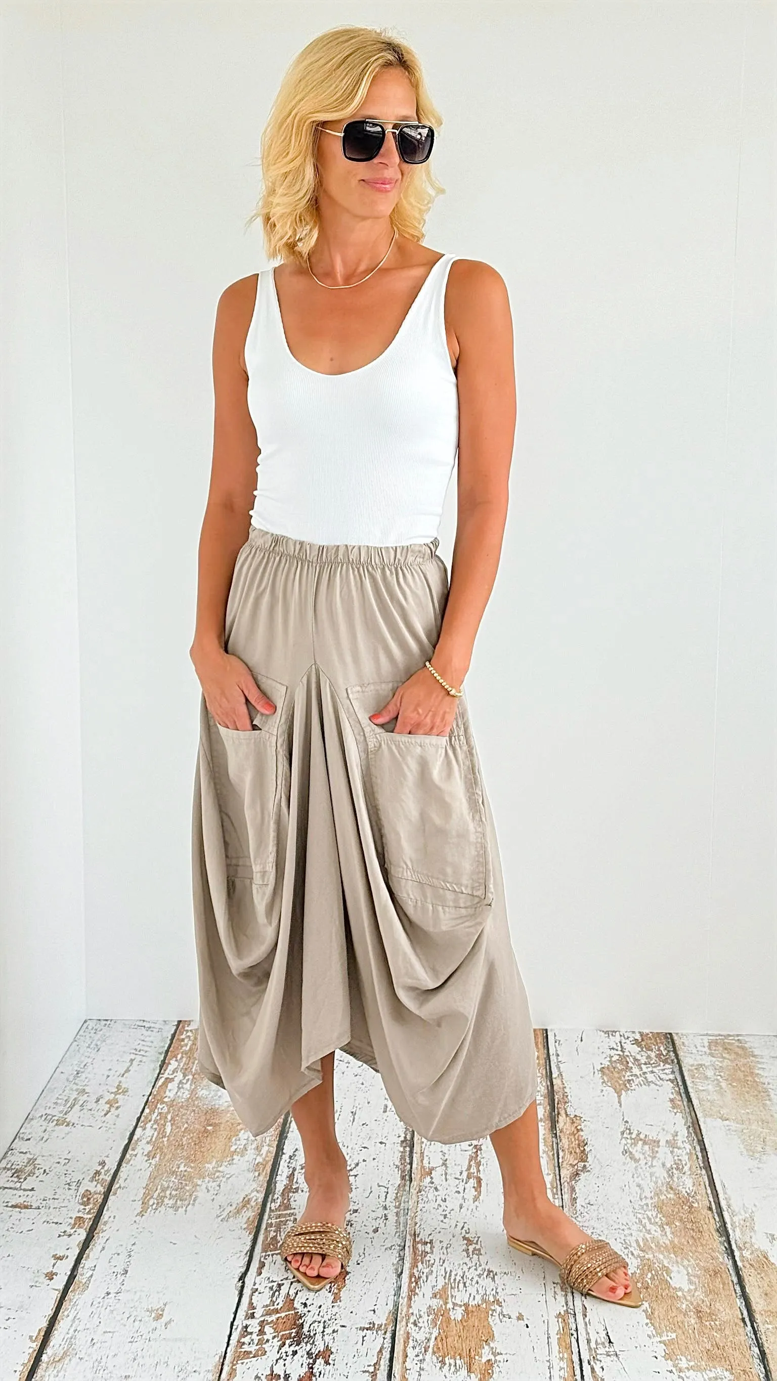 Buffy Italian Skirt - Beige