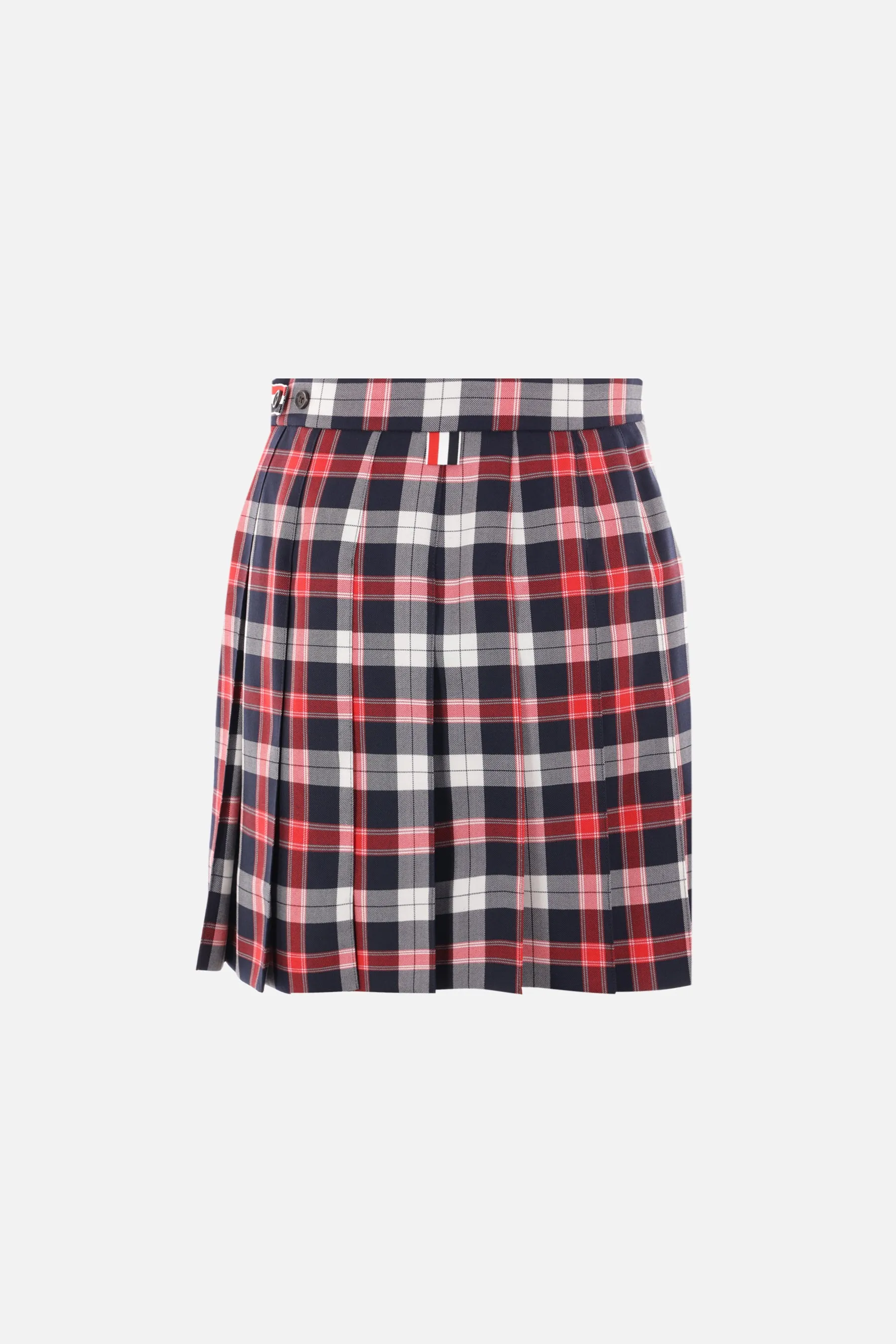 checked twill miniskirt