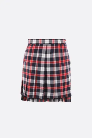 checked twill miniskirt