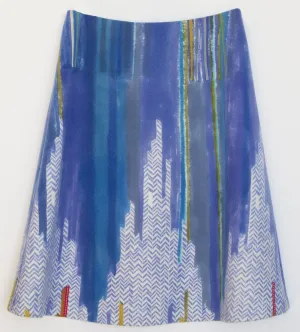 'Chevrons Low' Blanket wool skirt