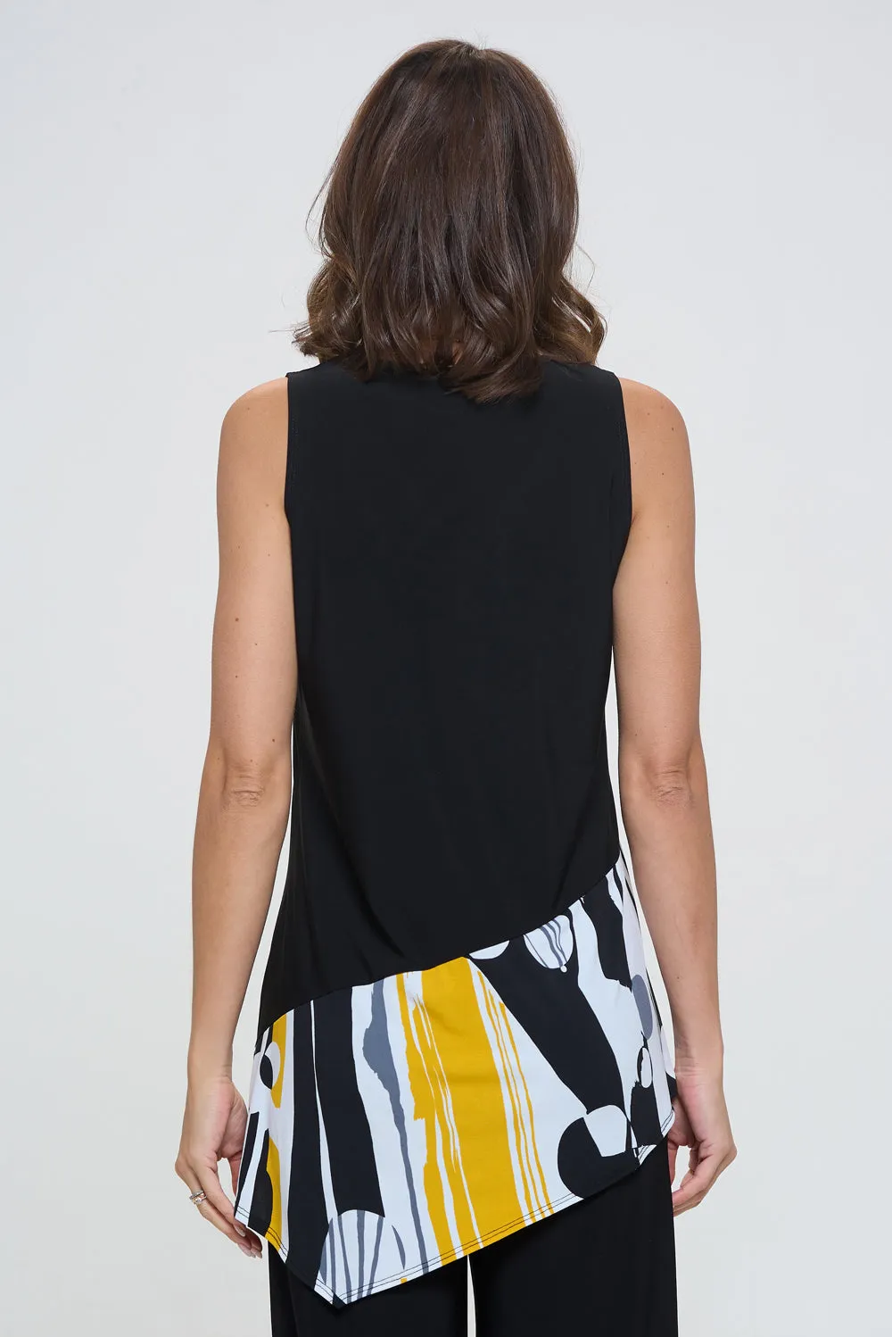 Chic Contrast V-Neck Sleeveless Tank-2062HT-TRP1-C-W395