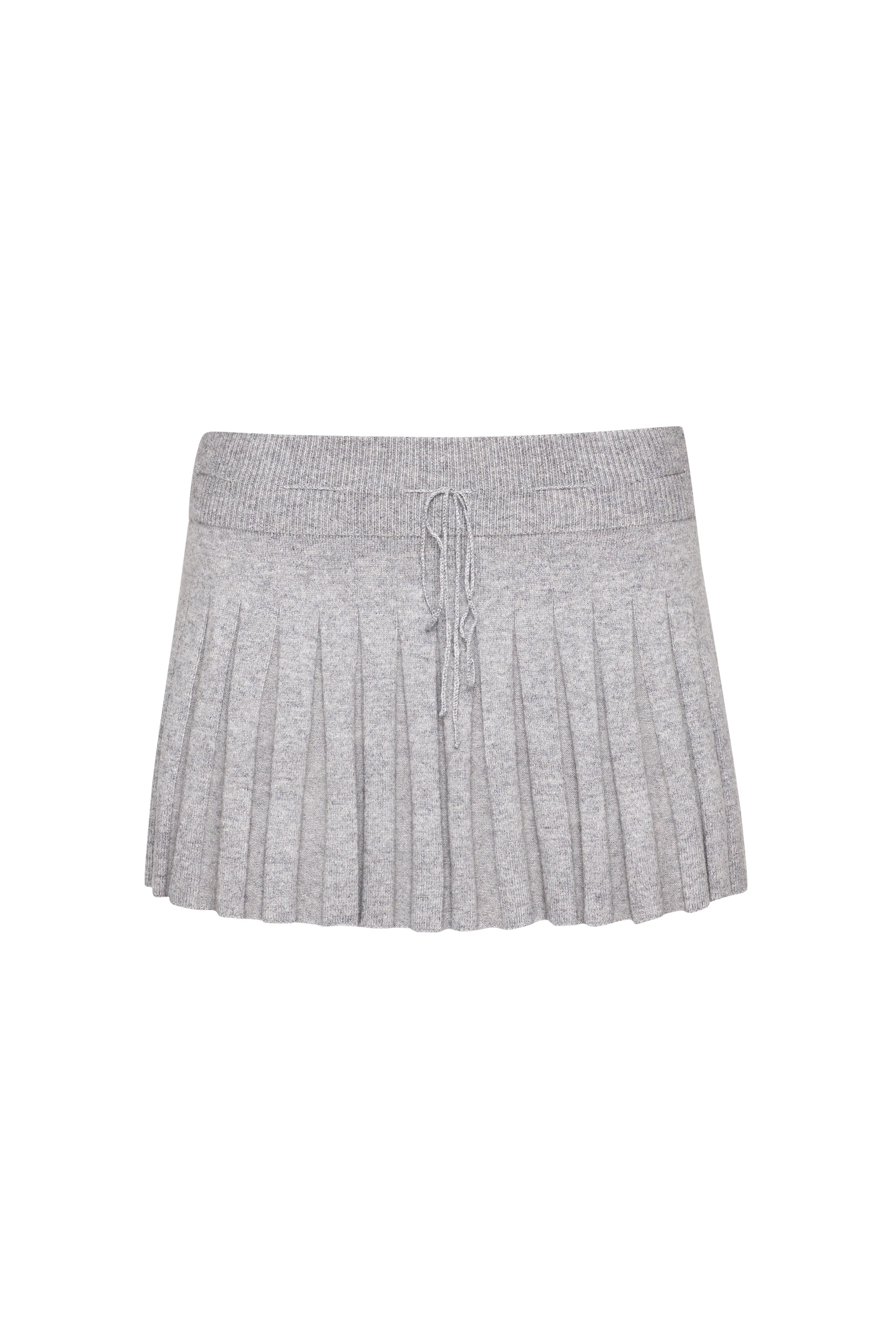 Cielo Pleated Knit Mini Skirt