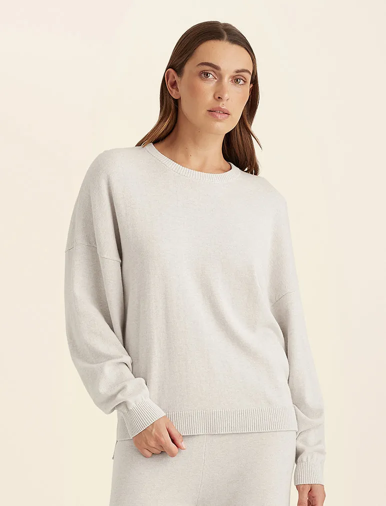 Cotton Cashmere Crew Neck Sweater