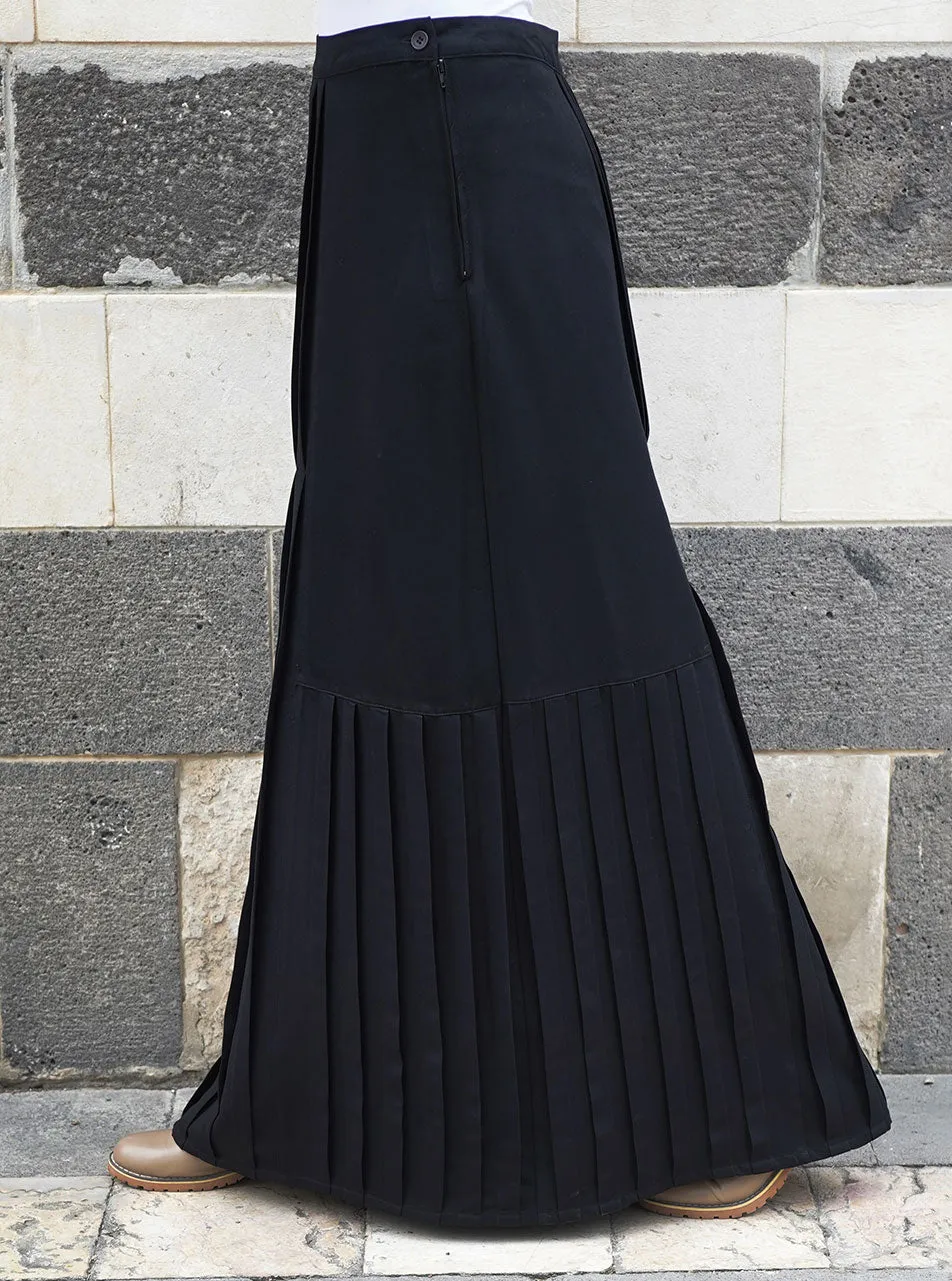 Creative Pleated Maxi Skirt