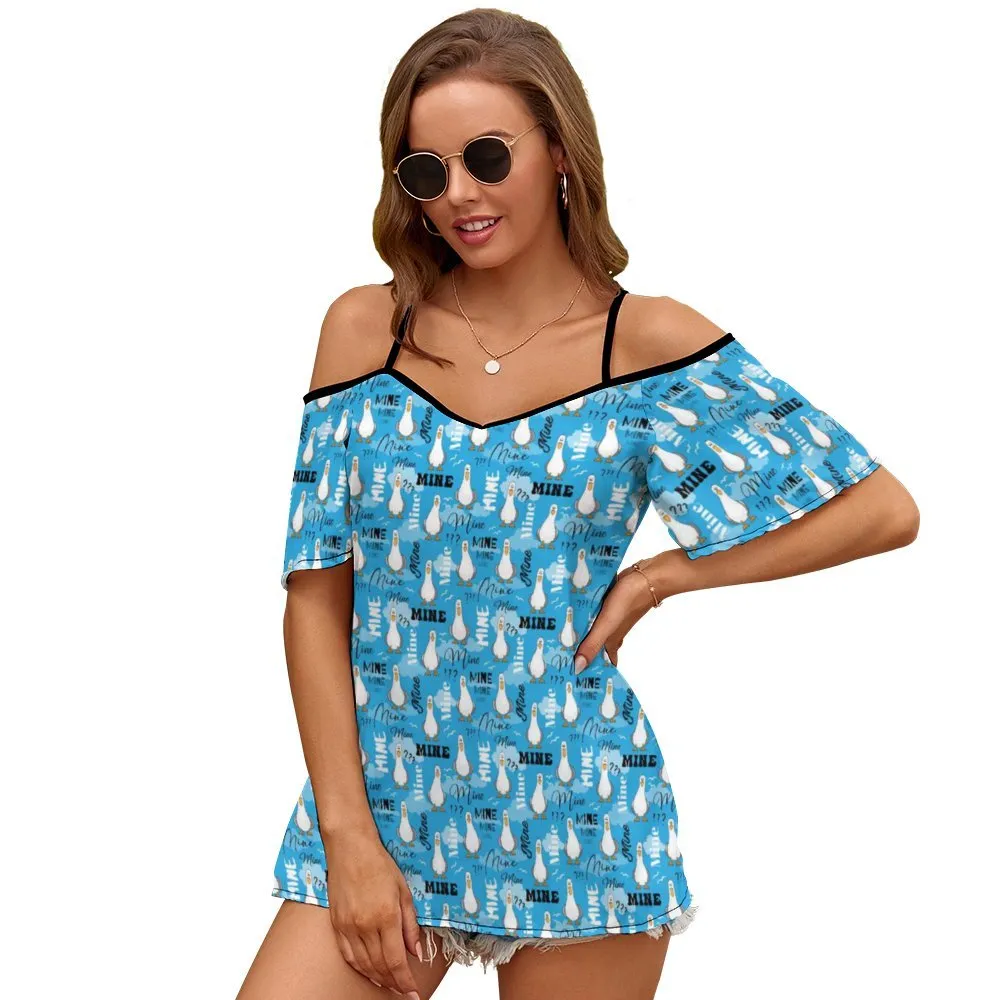 Disney Finding Nemo Mine Mine Mine Women's Off-Shoulder Cold Shoulder Camisole Top