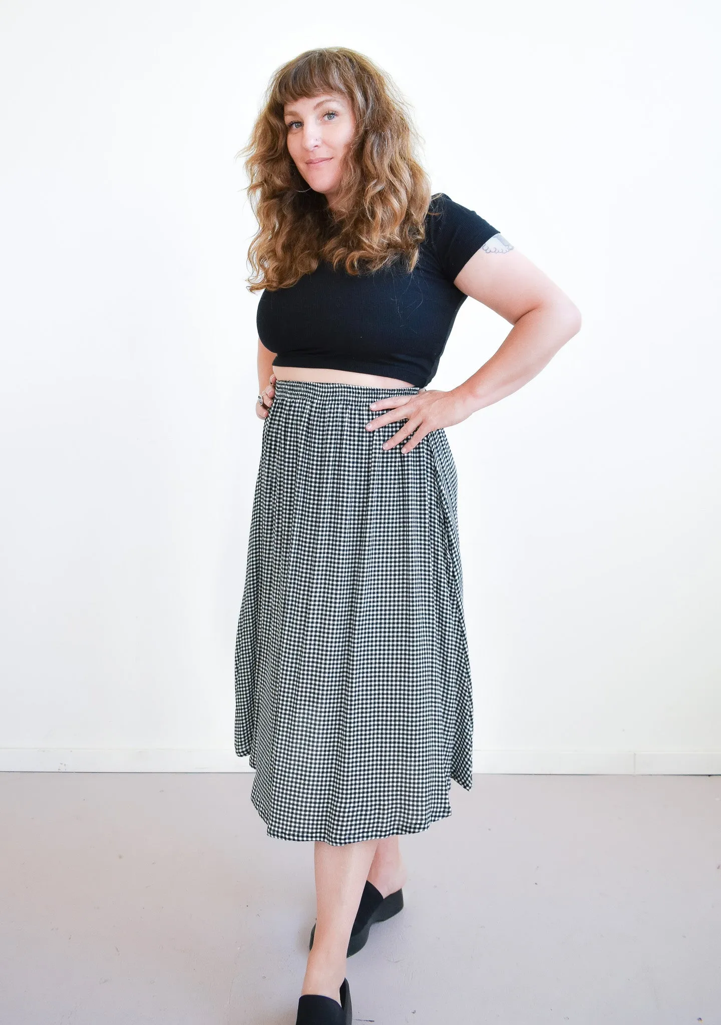 Eva Midi Gingham Skirt