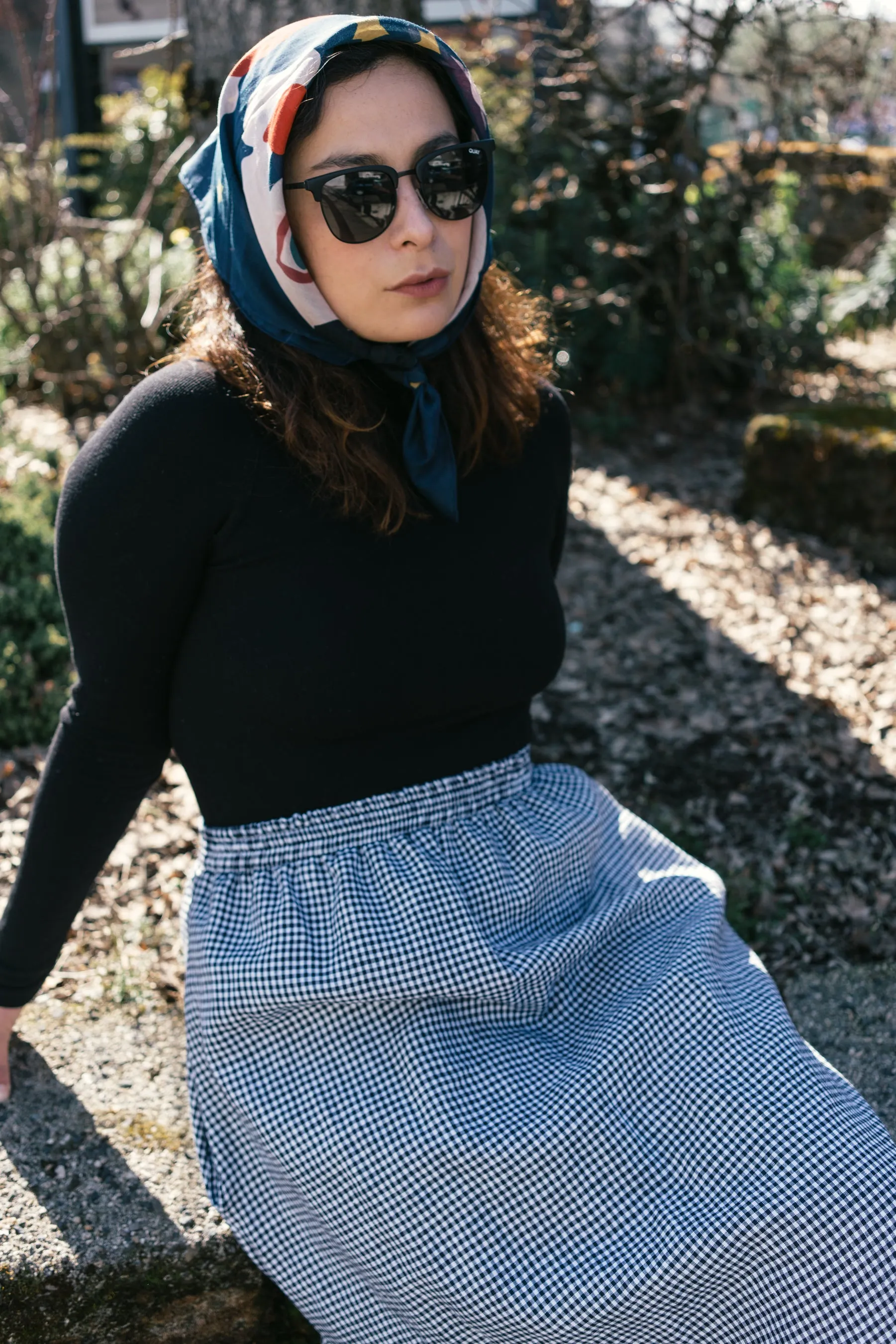 Eva Midi Gingham Skirt