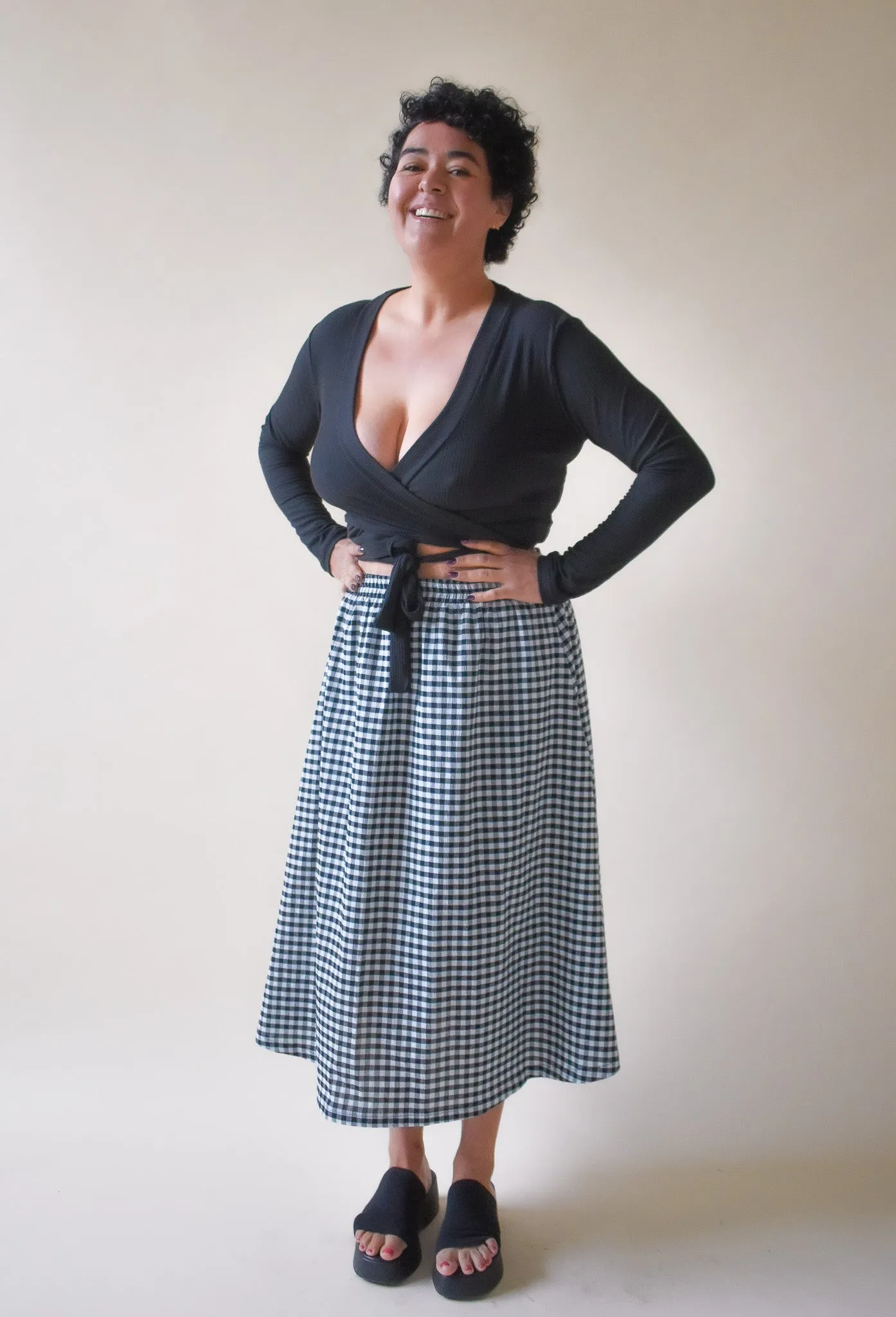 Eva Midi Gingham Skirt