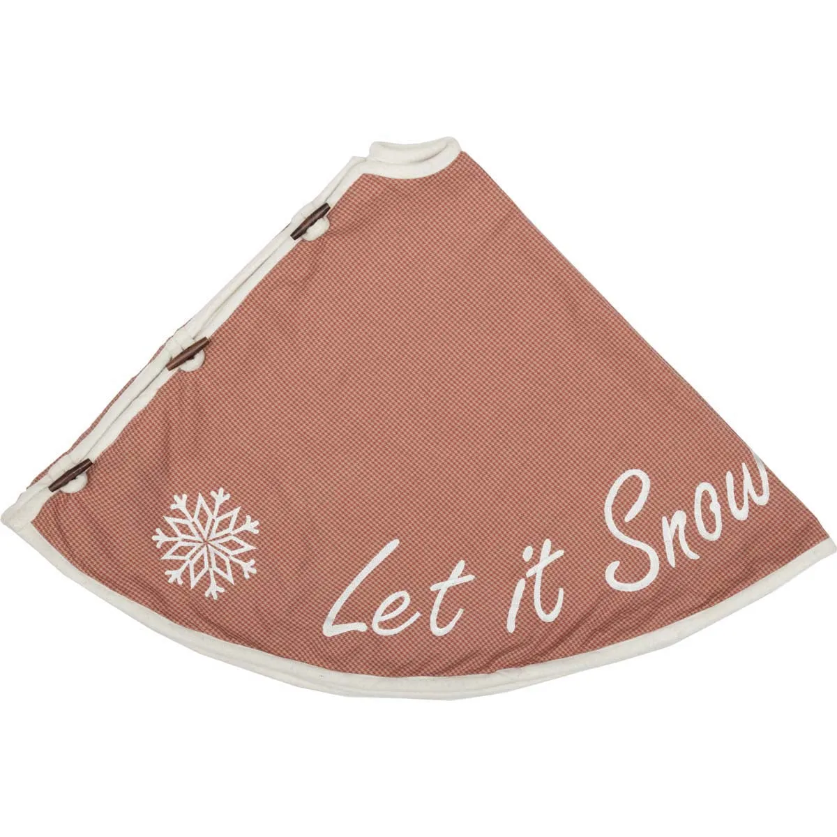 Farmhouse Christmas Tree Skirt Let It Snow Holiday Decor VHC Brands