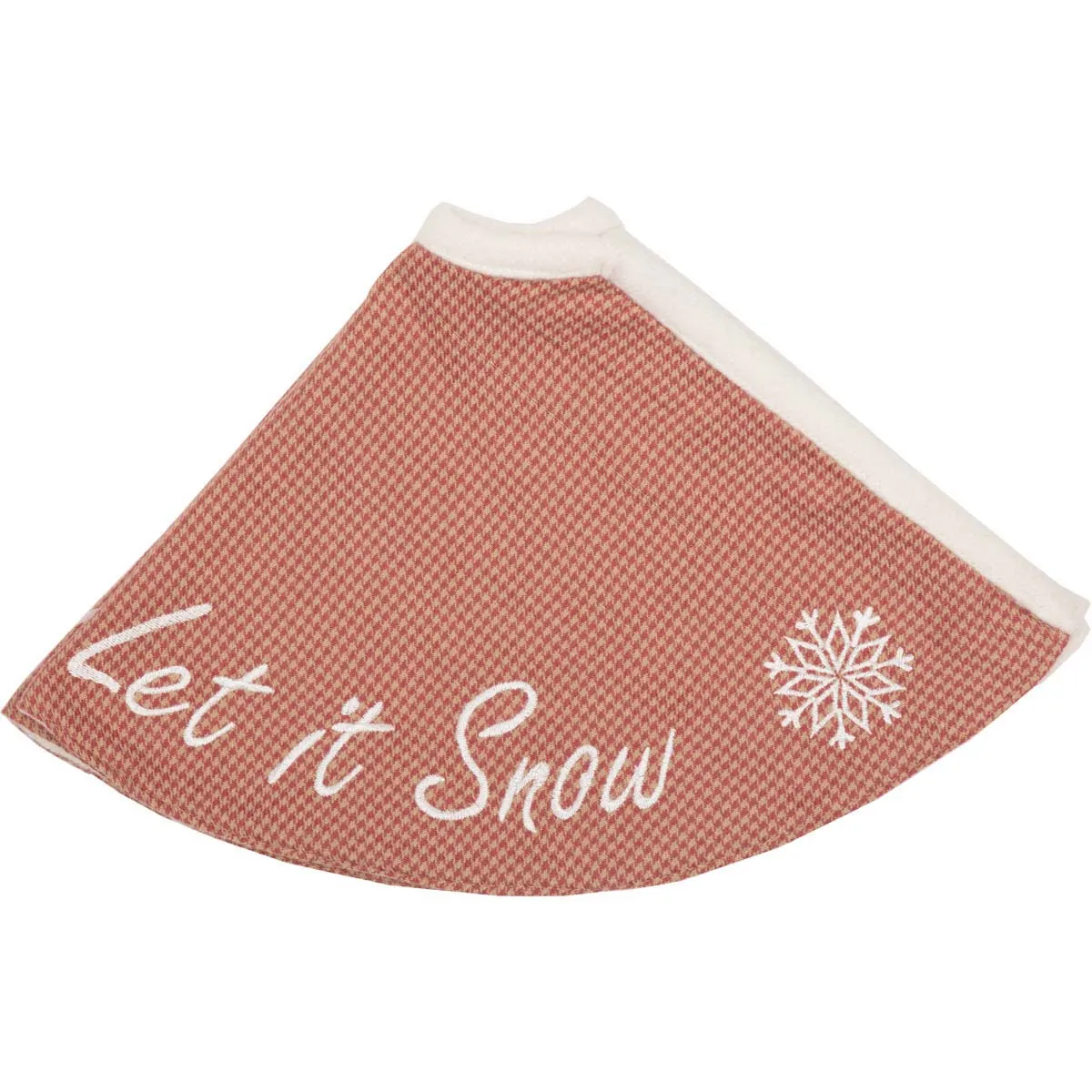 Farmhouse Christmas Tree Skirt Let It Snow Holiday Decor VHC Brands