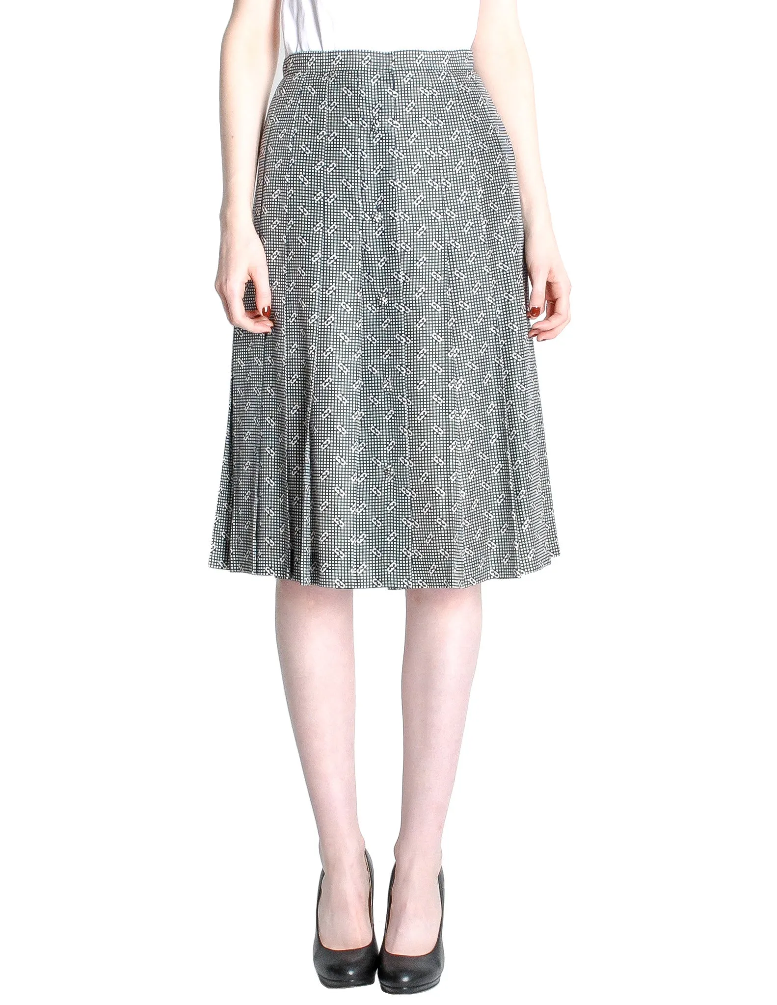 Ferragamo Vintage Monogram Print Skirt