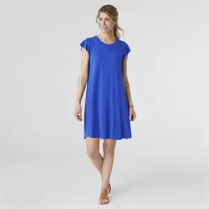 Francis Flutter Sleeve Dress - Cobalt Blue