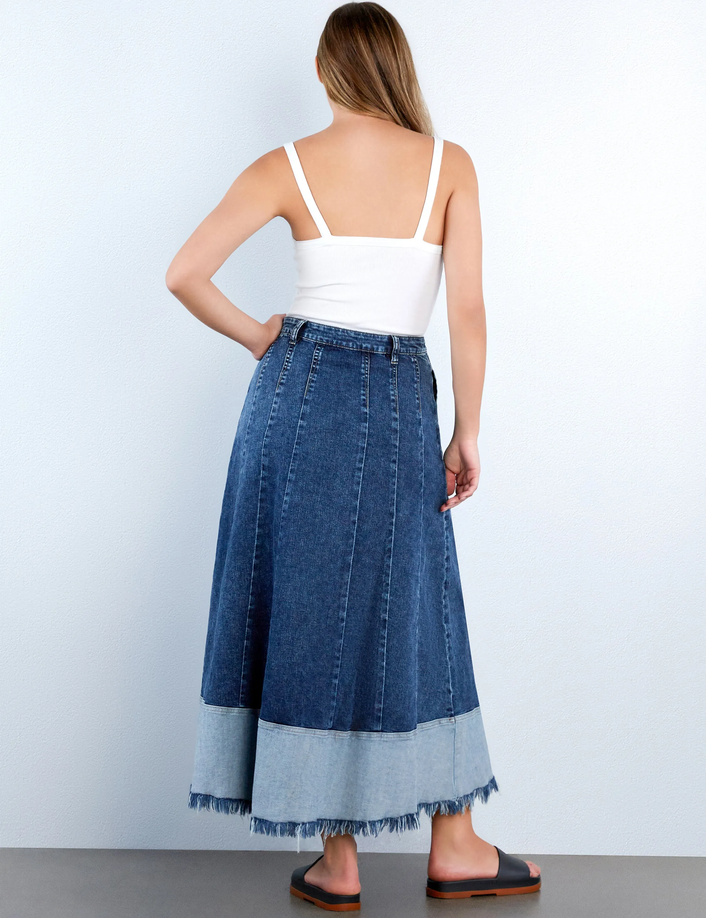 Let's Go Denim Maxi Skirt