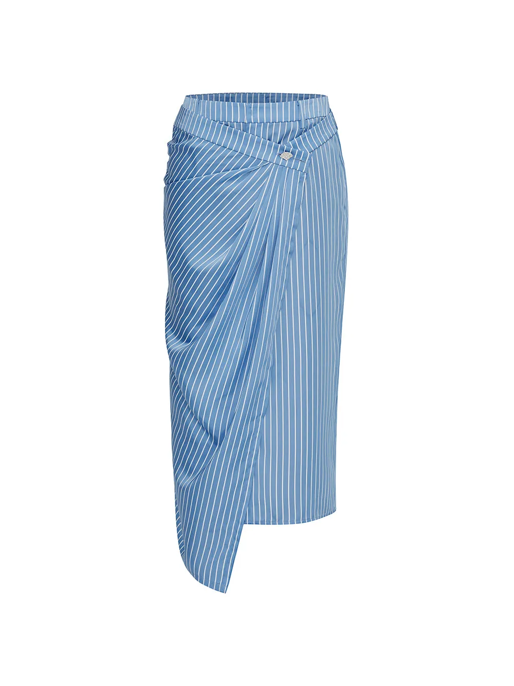 MUKZIN Linglong Series "Biluo" New Chinese Style Blue and White Striped Skirt