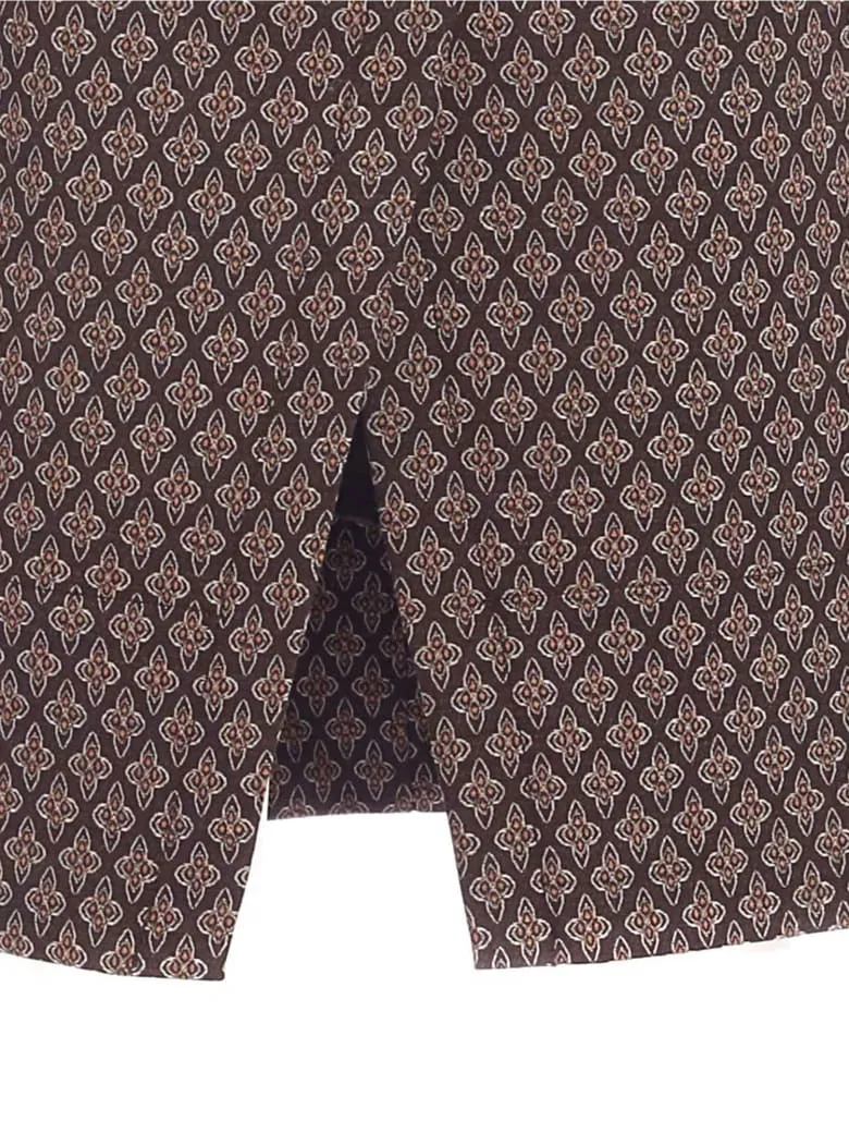 Olivia Printed Skirt - Brown