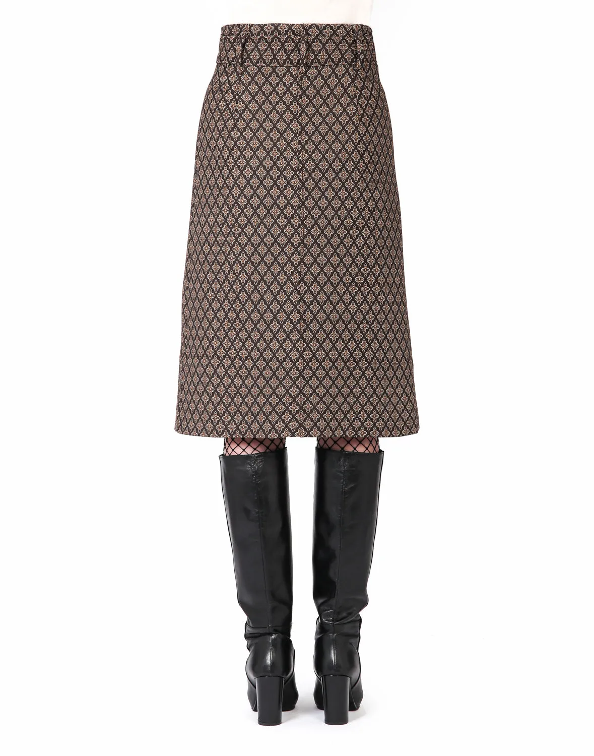 Olivia Printed Skirt - Brown