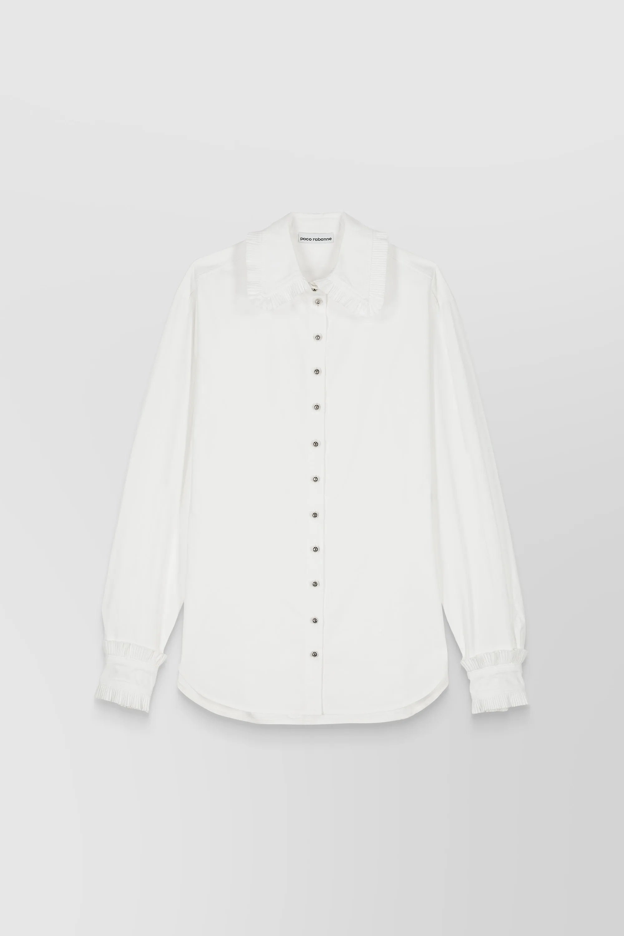 Organic cotton shirt with ruffled details