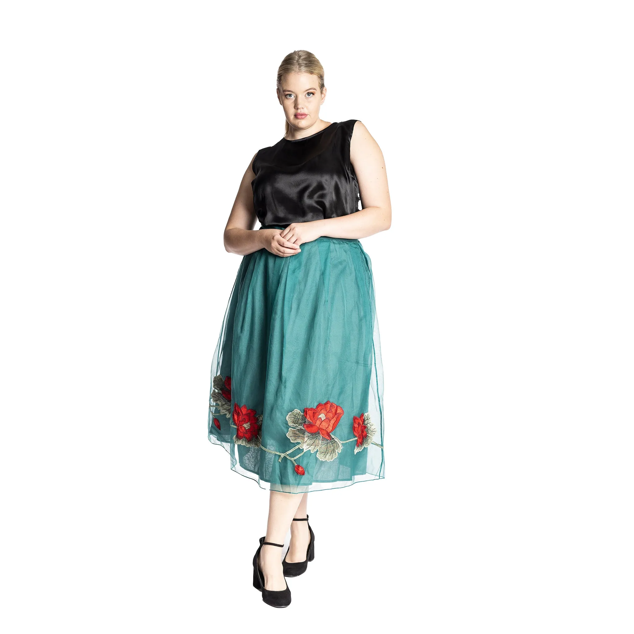 organza roses sunday skirt