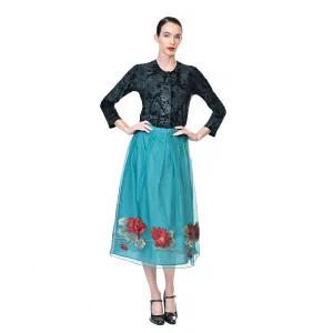 organza roses sunday skirt