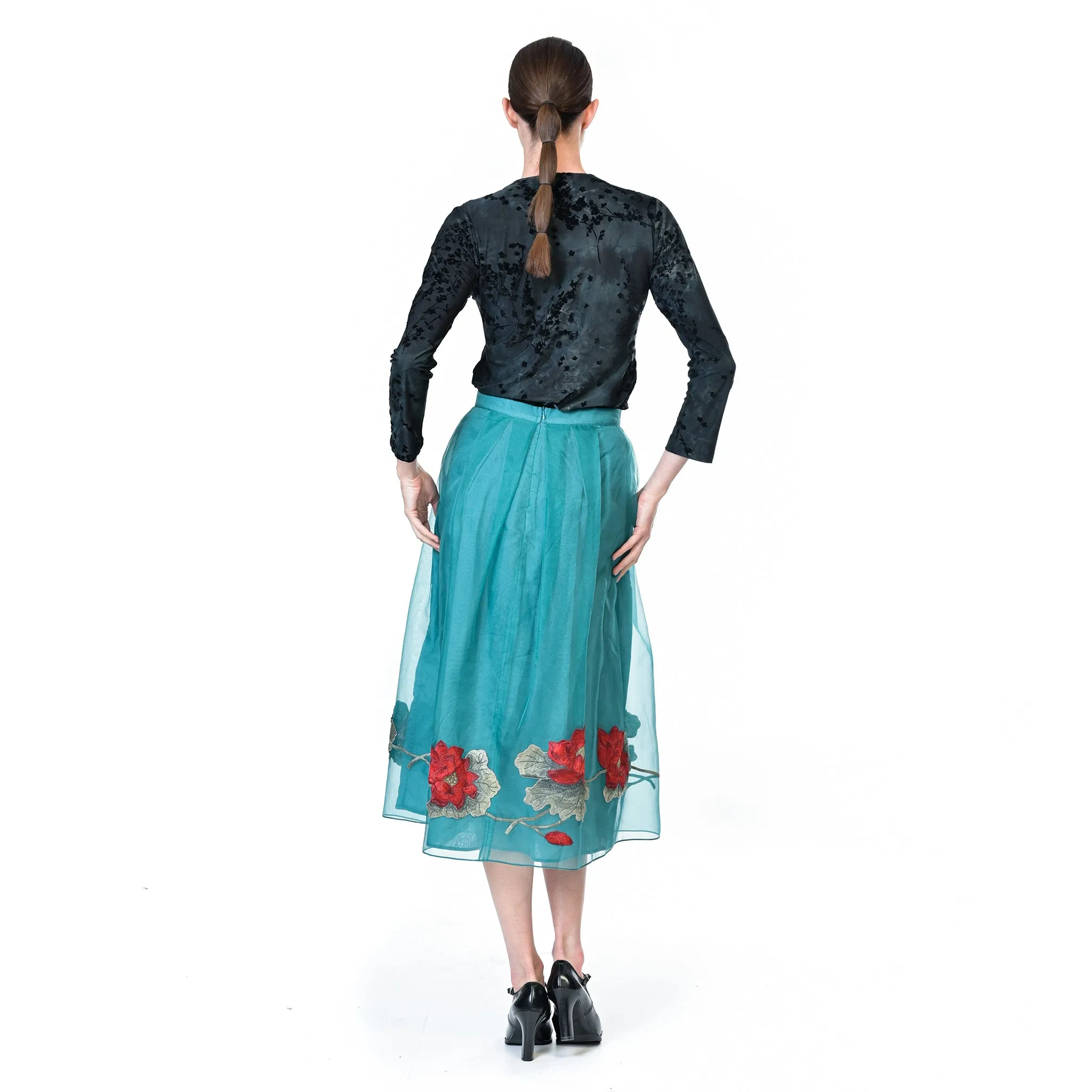 organza roses sunday skirt