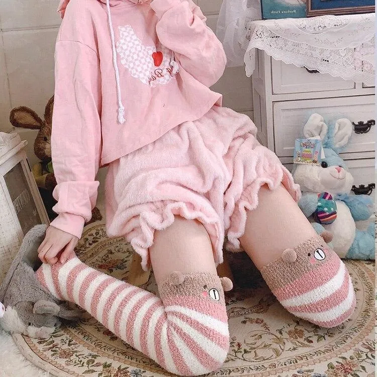 Pink Bear Thigh Highs