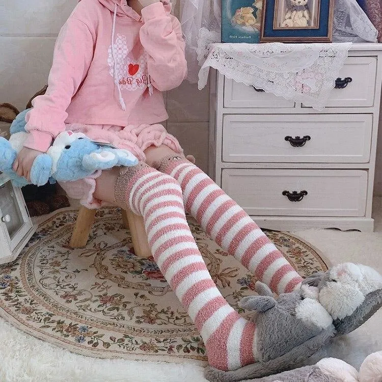 Pink Bear Thigh Highs