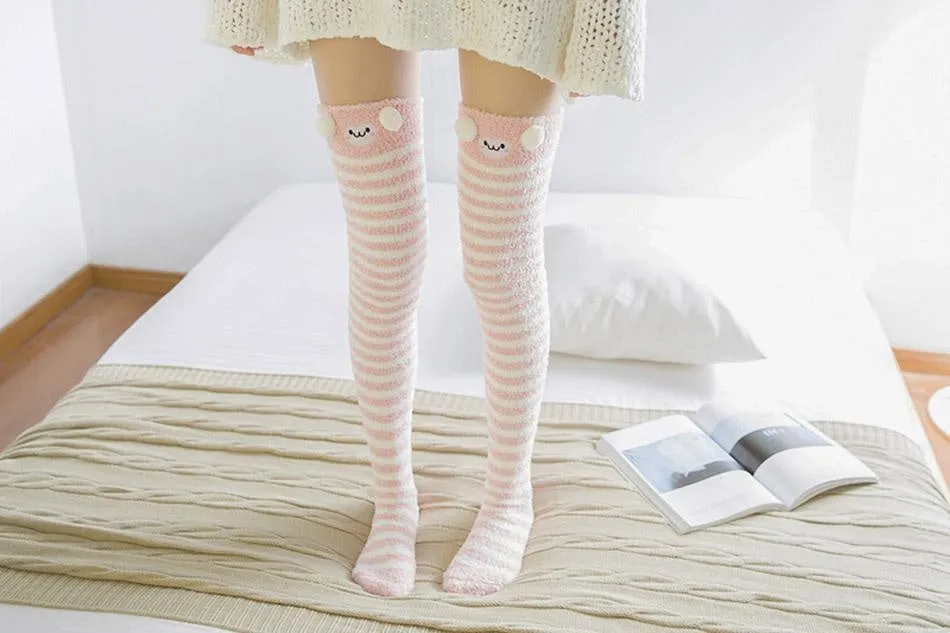 Pink Monkey Thigh Highs