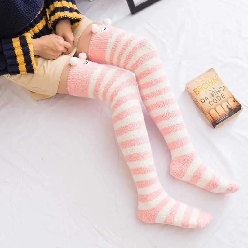 Pink Monkey Thigh Highs