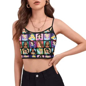 Princess Portraits Women's Spaghetti Strap Crop Top