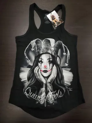 QUEEN OF FOOLS - Racer Back Tank