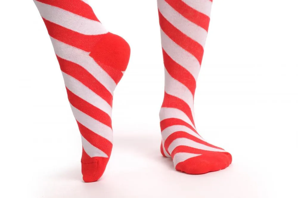 Red & White Spiral Candy Stripes Warm Winter Cotton