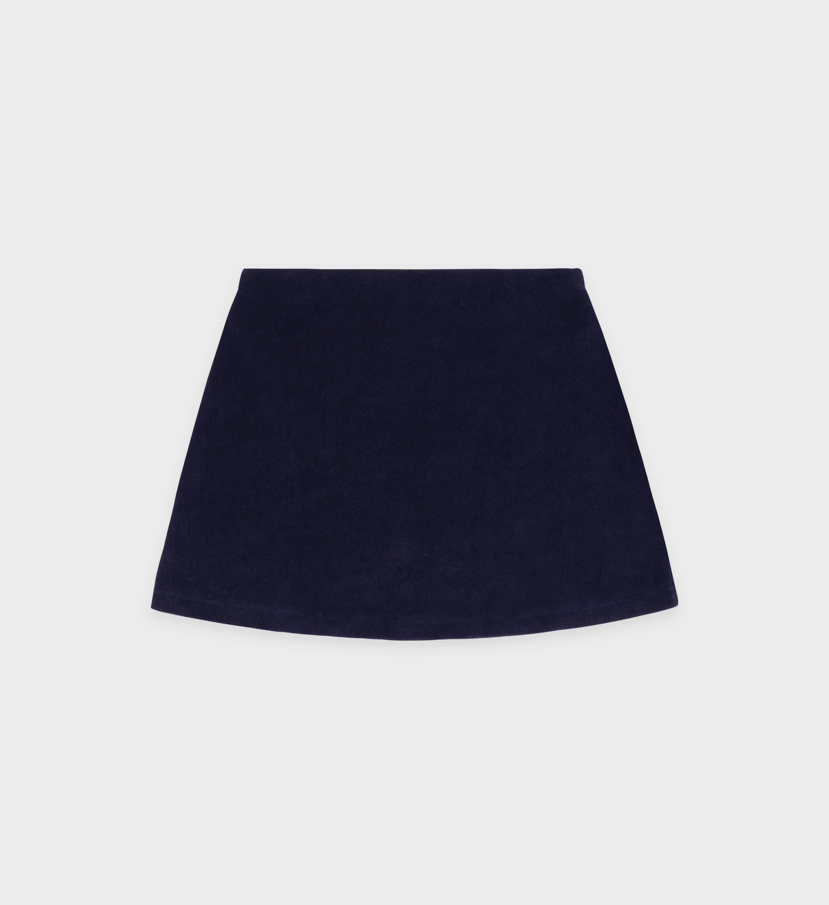 Serif Logo Terry Skirt - Navy/White