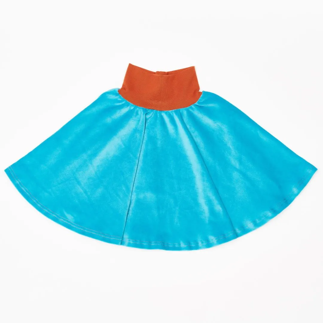 Skirt "Nicki Pagoda Blue" - 100% organic cotton