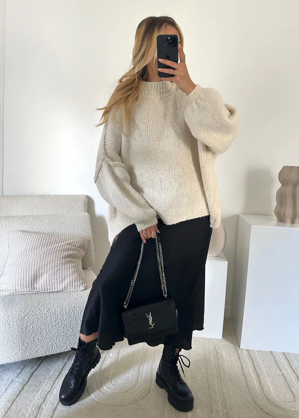 Slouchy Fit Oversized  Drop shoulder jumper