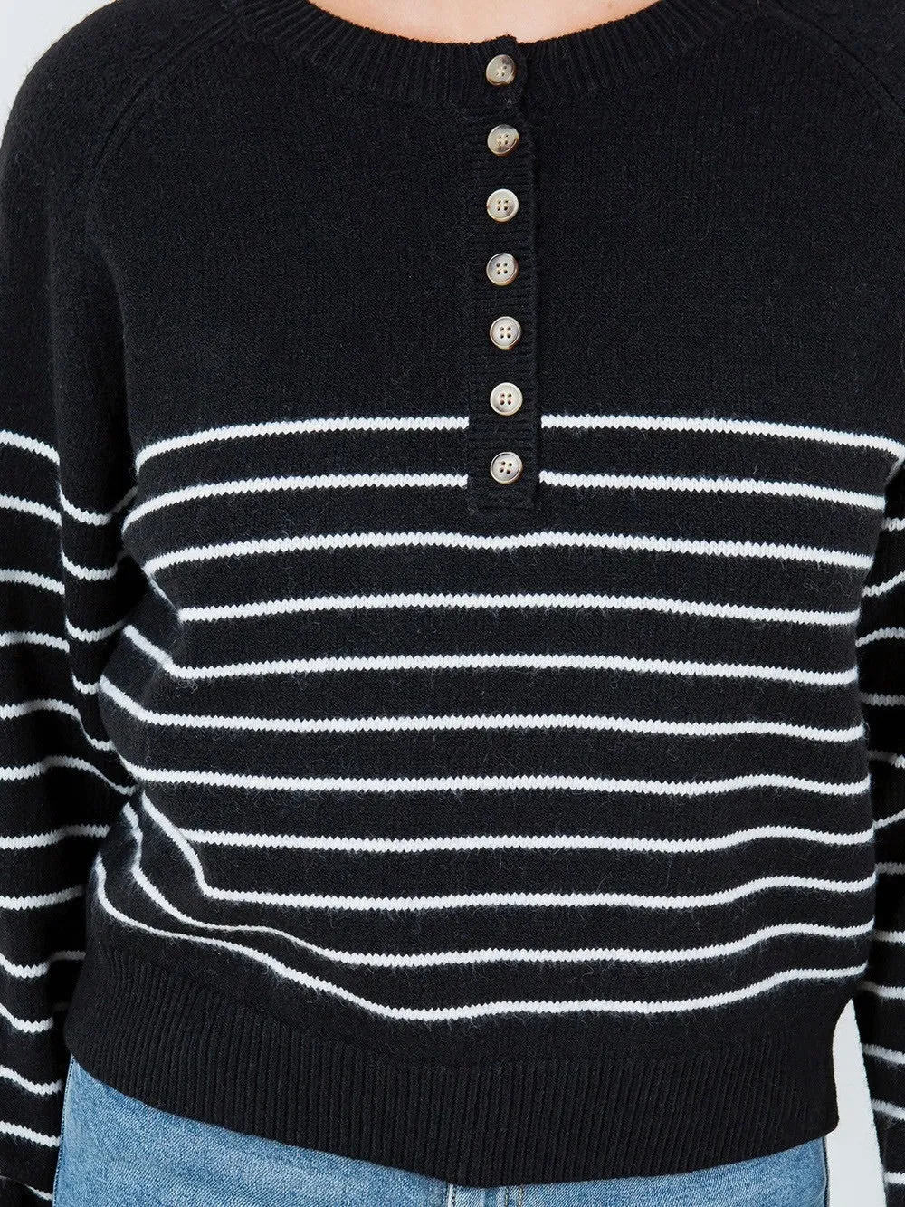 Striped Henley Sweater