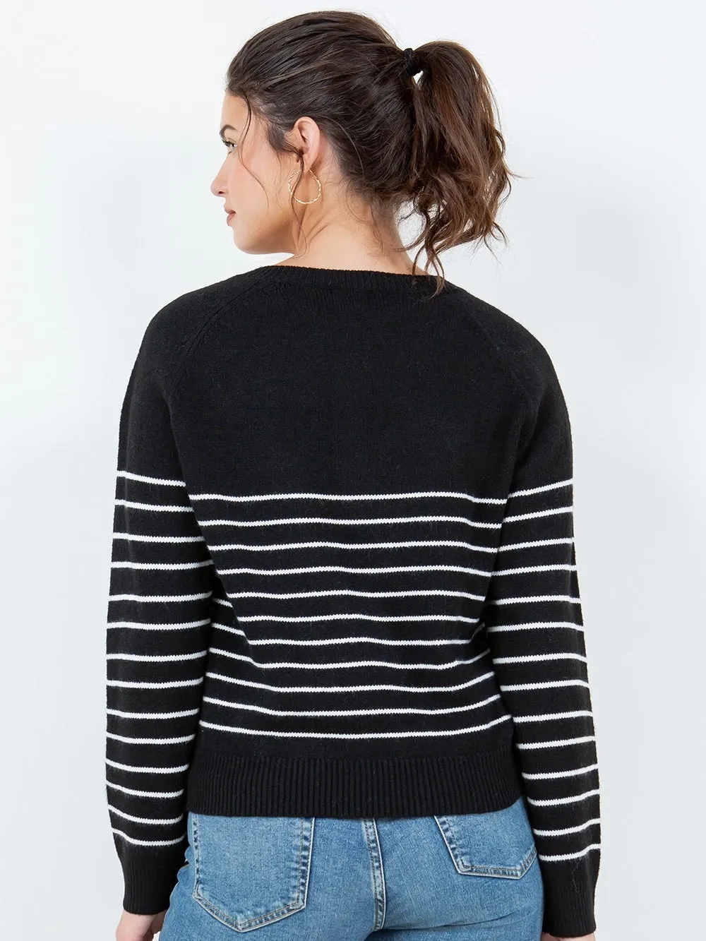 Striped Henley Sweater