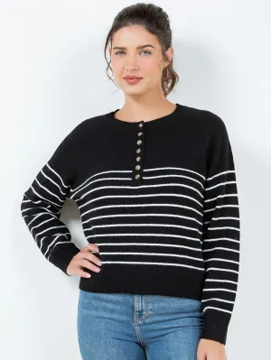 Striped Henley Sweater