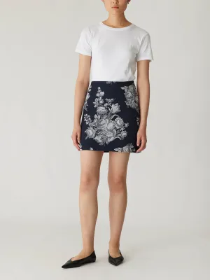 Venice Toile Jacquard Mini Skirt