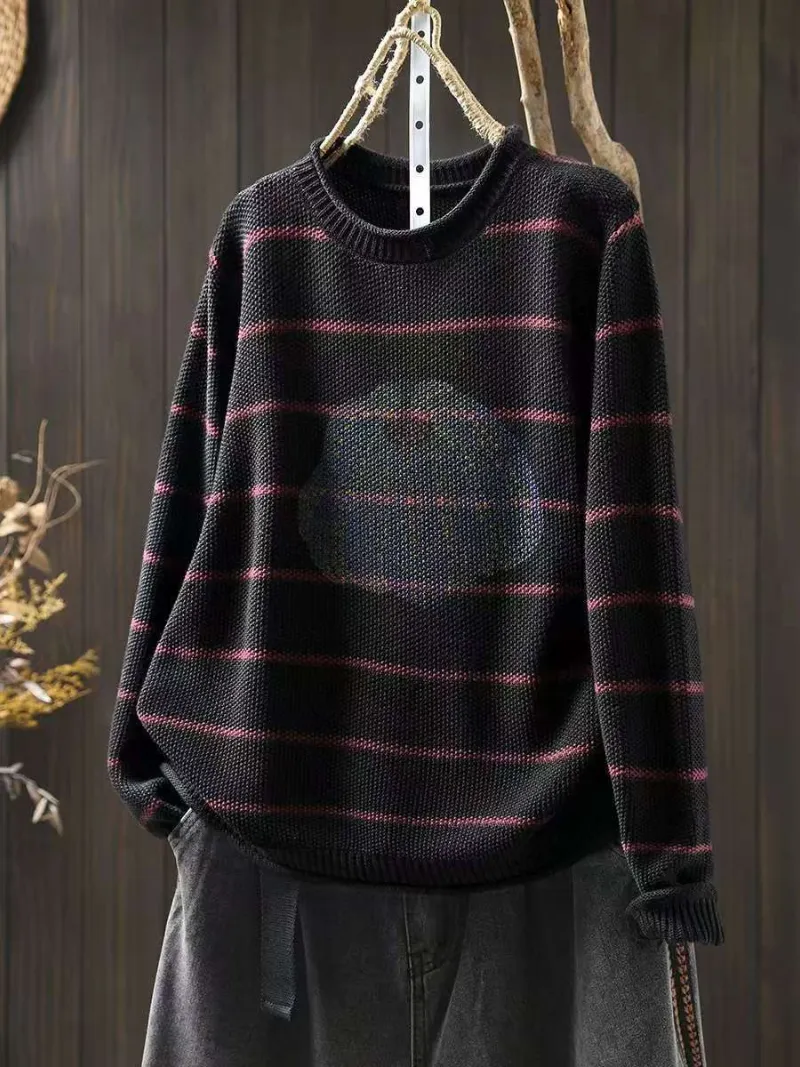 Women's Stylish Everyday Wear Crew Neck Sweater