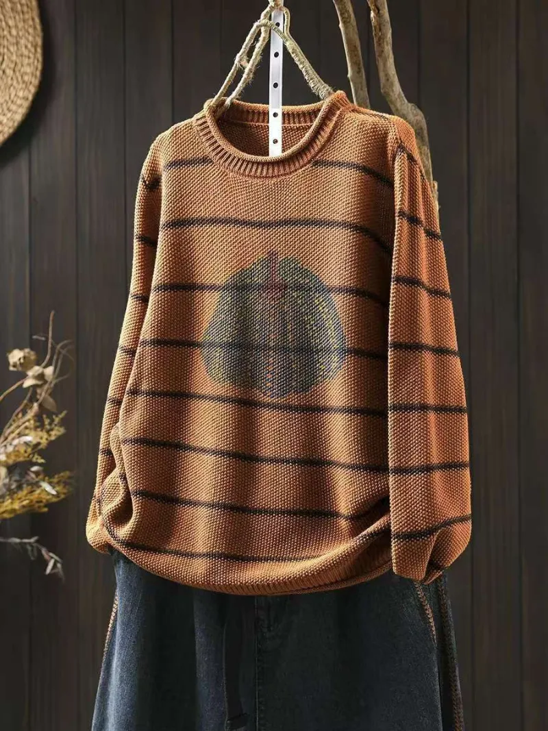 Women's Stylish Everyday Wear Crew Neck Sweater