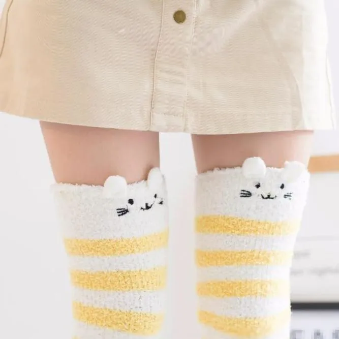 Yellow Cat Thigh Highs